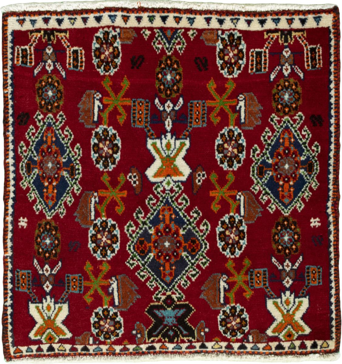 Tapis persan Shiraz 65x62 65x62, Tapis persan Noué à la main
