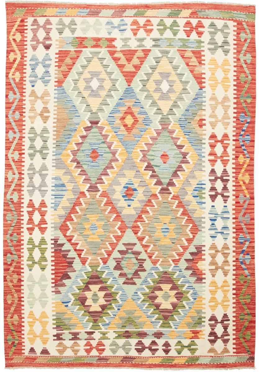 Tapis afghan Kilim Afghan 221x151 221x151, Tapis persan Tissé à la main