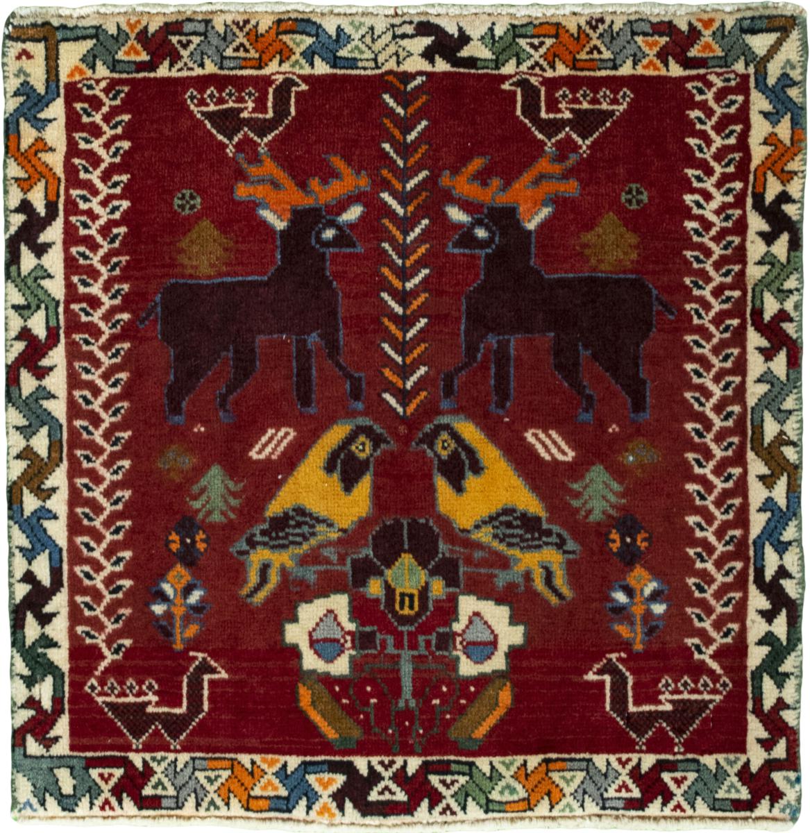 Persisk matta Shiraz 61x61 61x61, Persisk matta Knuten för hand