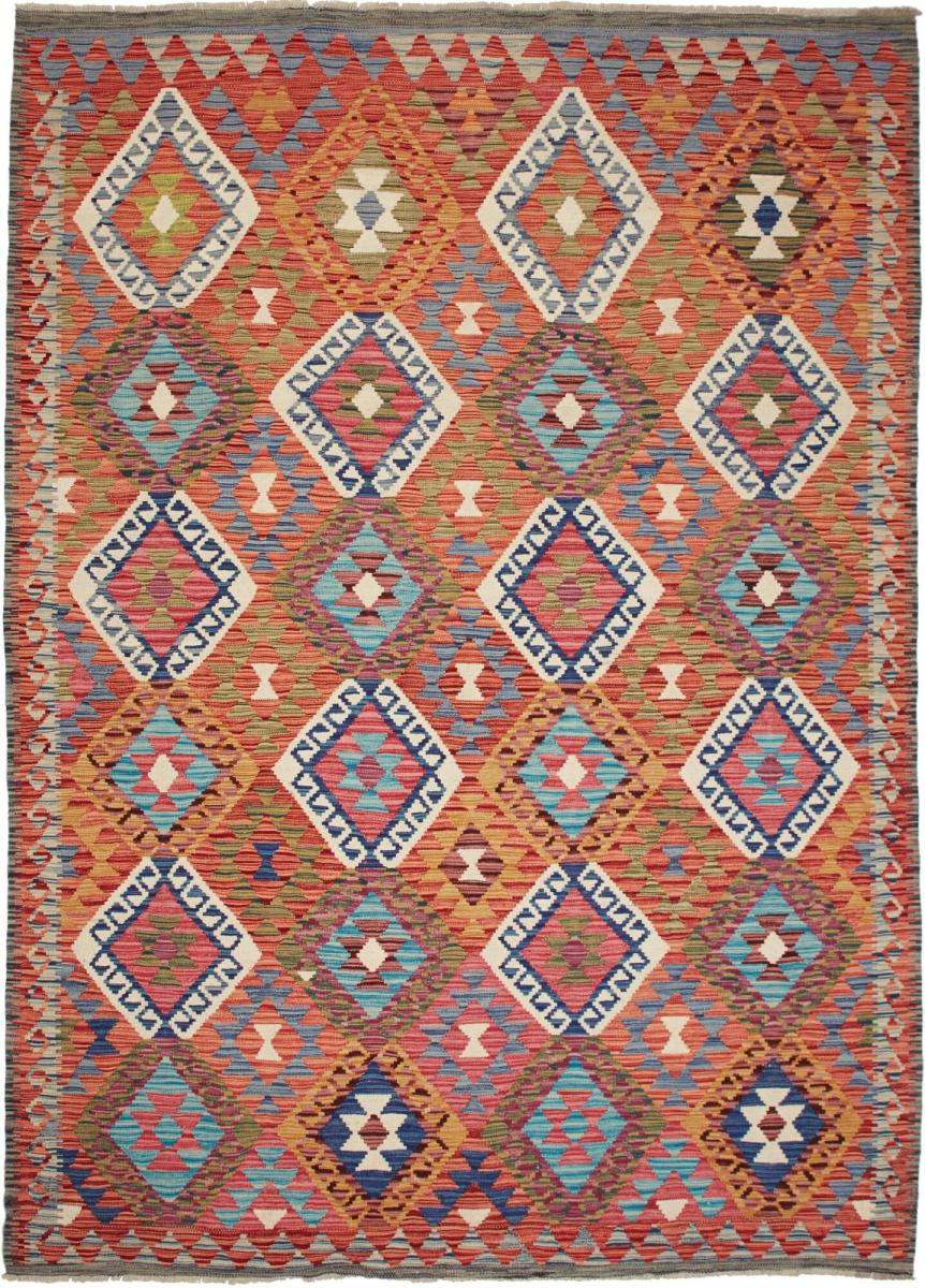 Afghan rug Kilim Afghan 252x182 252x182, Persian Rug Woven by hand