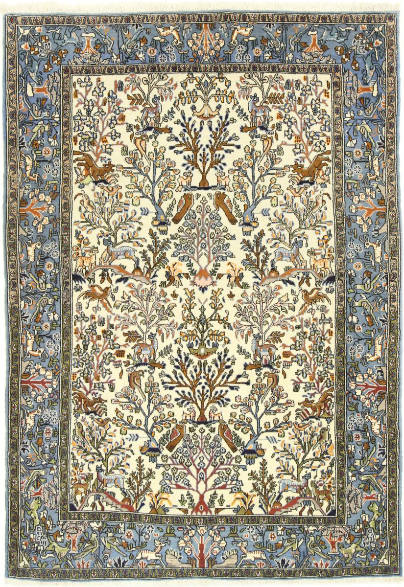 Tapete persa Ghom 217x146 217x146, Tapete persa Atado à mão