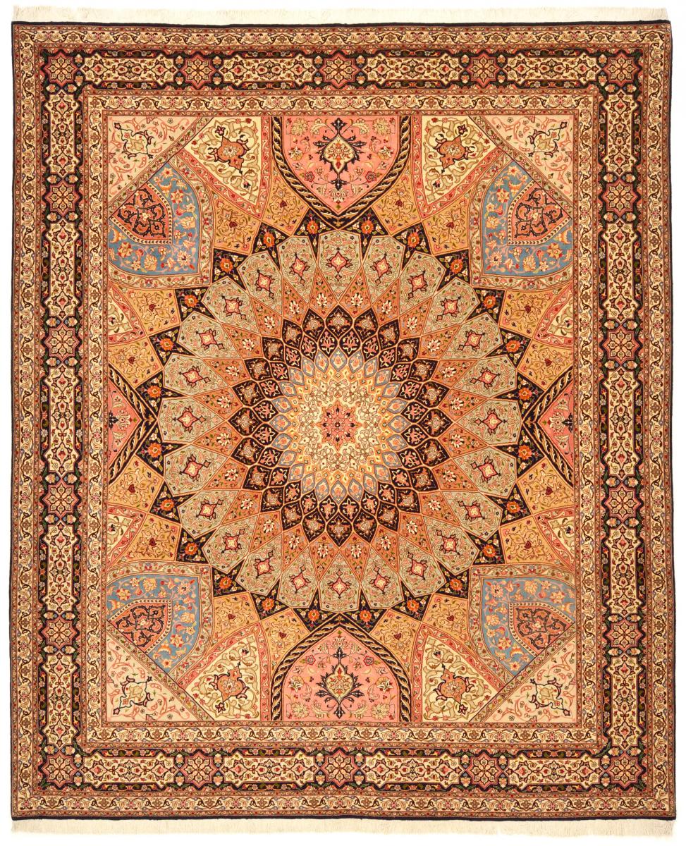 Tapete persa Tabriz 50Raj 302x252 302x252, Tapete persa Atado à mão