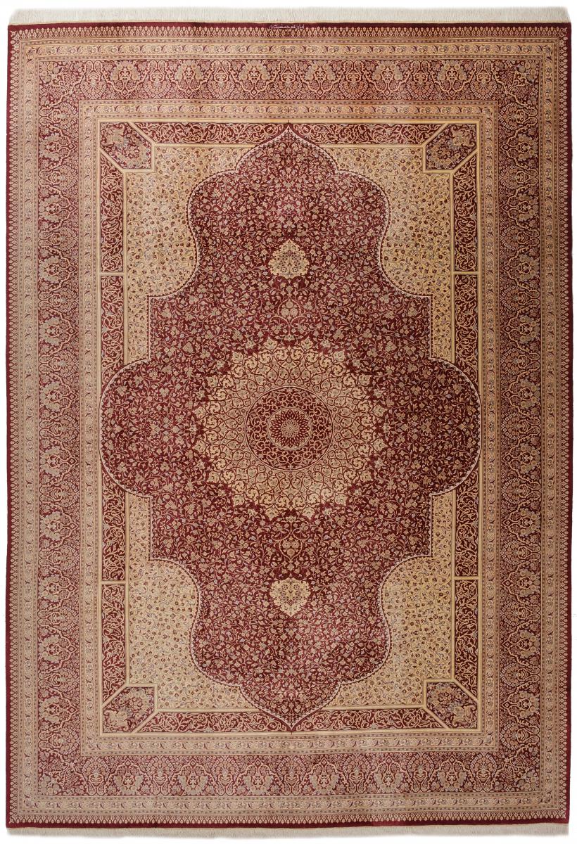 Tappeto persiano Qum di Seta 347x243 347x243, Tappeto persiano Annodato a mano