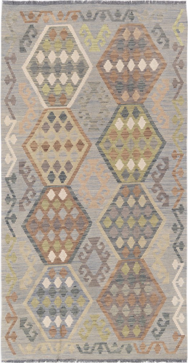 Afghansk tæppe Kelim Afghan 200x104 200x104, Persisk tæppe Håndvævet