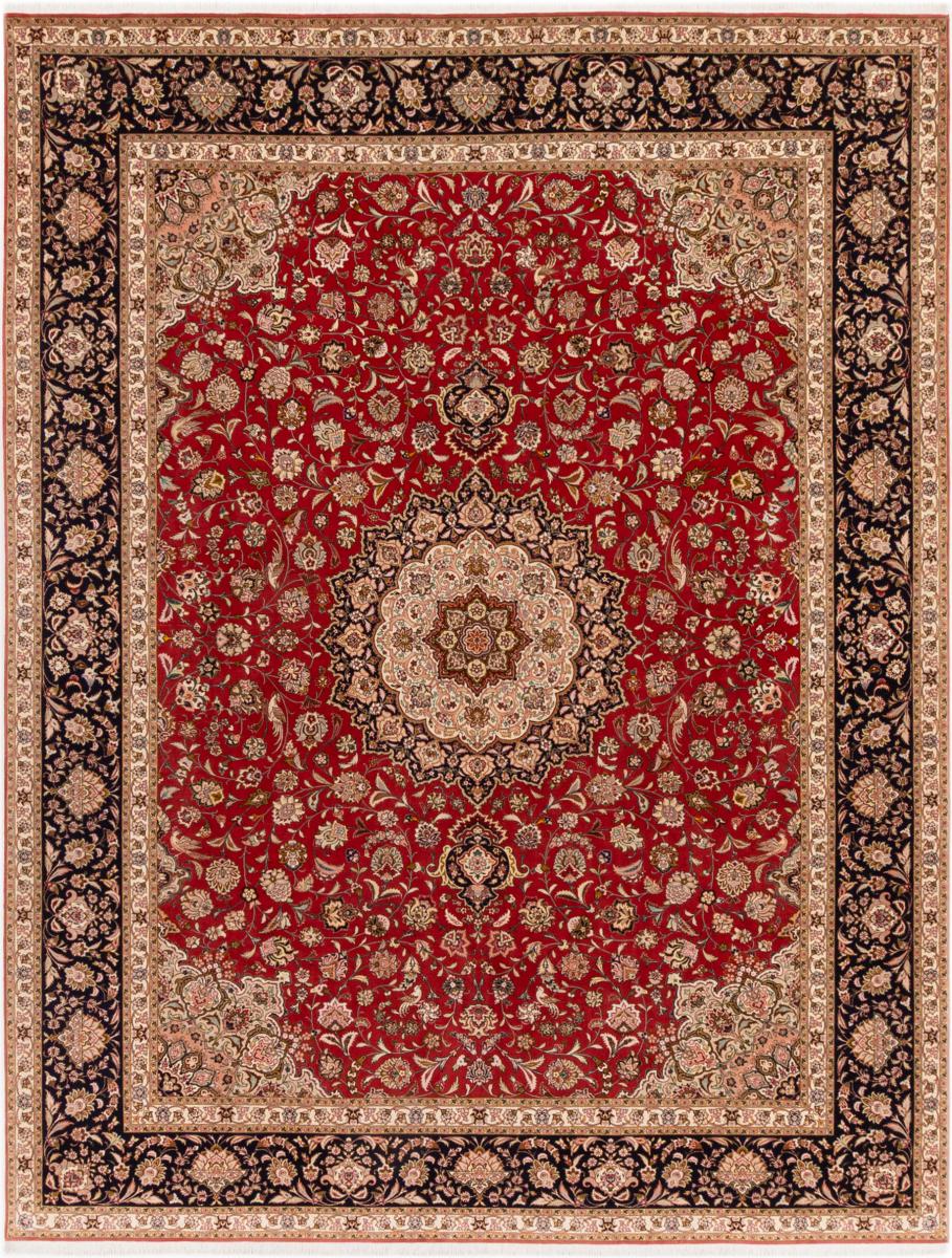 Tapis persan Tabriz 50Raj 395x301 395x301, Tapis persan Noué à la main