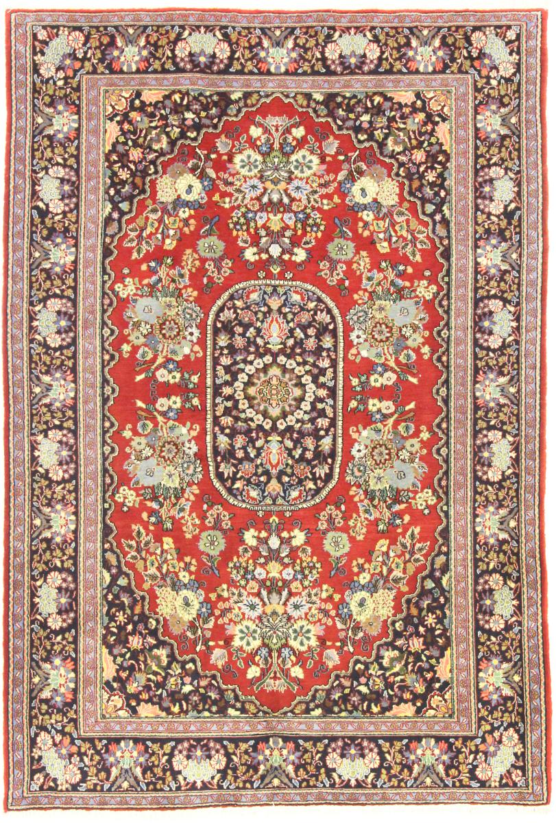 Tapete persa Ghom 208x141 208x141, Tapete persa Atado à mão