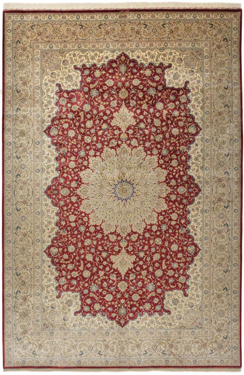 Tappeto persiano Qum di Seta 363x241 363x241, Tappeto persiano Annodato a mano