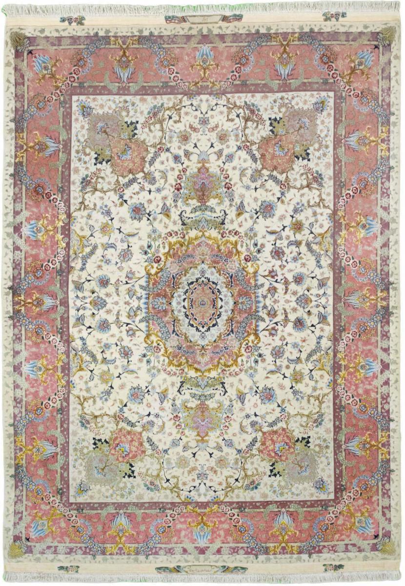 Tapete persa Tabriz 70Raj Fio de Seda 213x152 213x152, Tapete persa Atado à mão