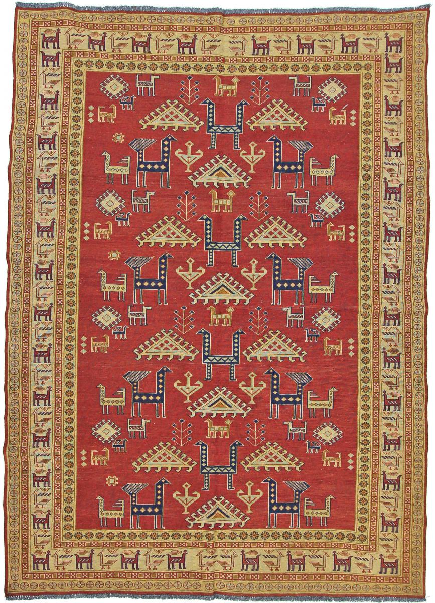 Tapete afegão Kilim Soumak 254x180 254x180, Tapete persa Atado à mão
