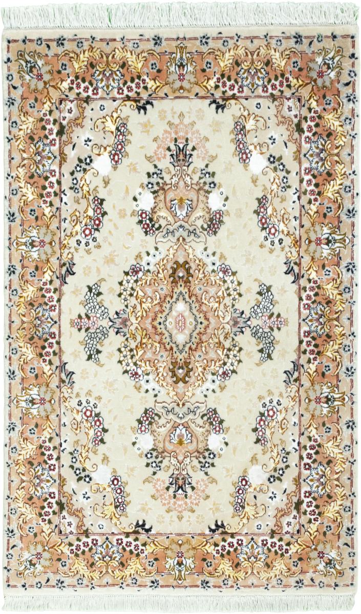 Persian Rug Tabriz 50Raj Silk Warp 129x83 129x83, Persian Rug Knotted by hand