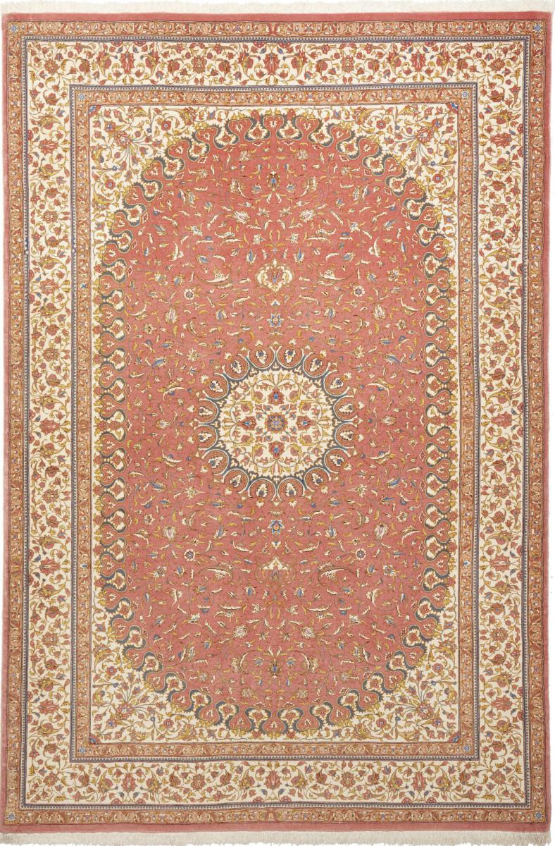 Tapete persa Isfahan Fio de Seda 202x137 202x137, Tapete persa Atado à mão