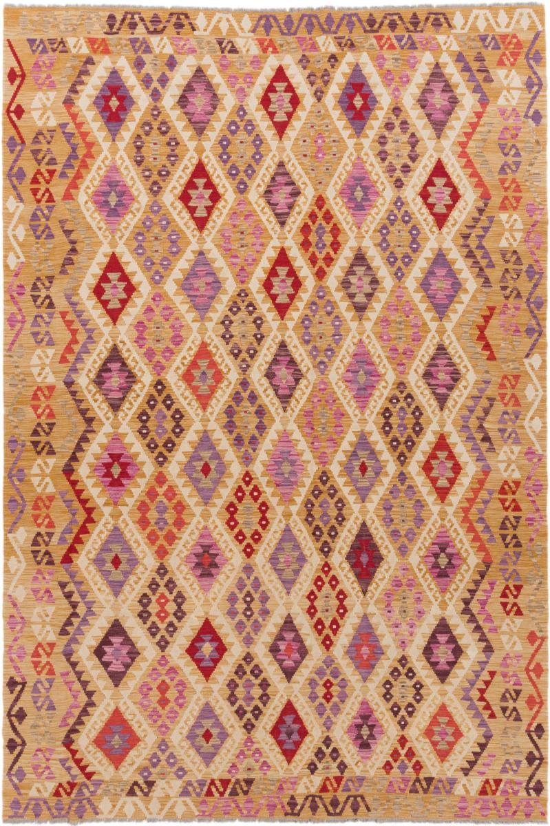 Tapis afghan Kilim Afghan 304x204 304x204, Tapis persan Tissé à la main