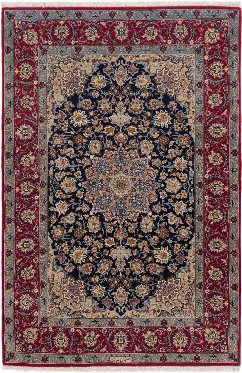 Perserteppich Isfahan Seidenkette Signiert 167x111 167x111, Perserteppich Handgeknüpft