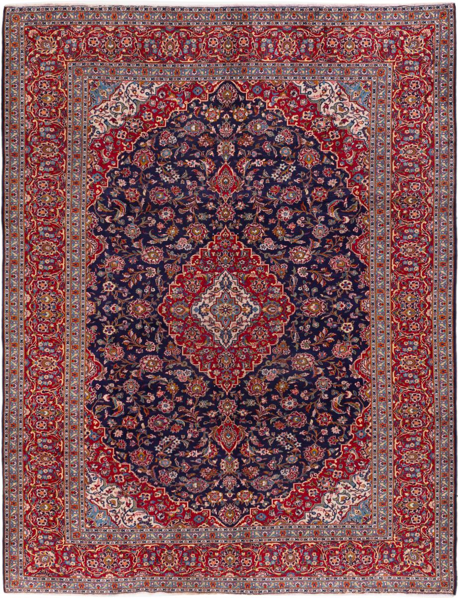 Persisk tæppe Keshan 373x292 373x292, Persisk tæppe Knyttet i hånden