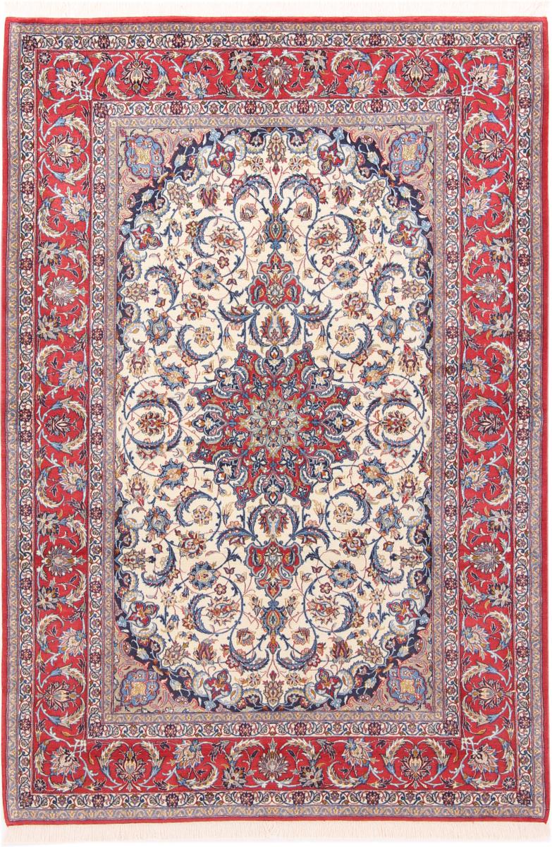 Perserteppich Isfahan Seidenkette 235x161 235x161, Perserteppich Handgeknüpft