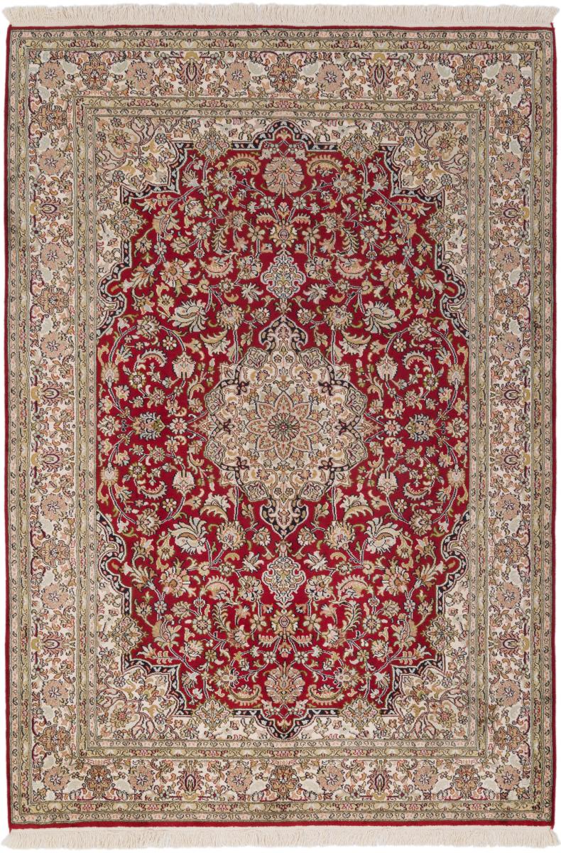 Tapete indiano Kashmir Seda 186x128 186x128, Tapete persa Atado à mão