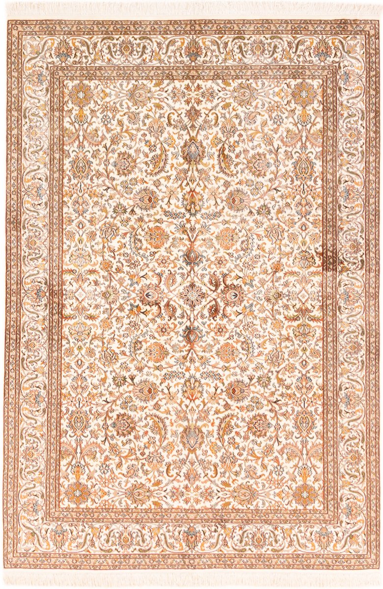 Tappeto indiano Cachemire di Seta 202x142 202x142, Tappeto persiano Annodato a mano