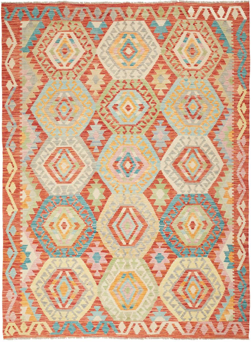 Dywan afgański Kilim Afghan 7'8"x5'7" 7'8"x5'7", Dywan perski Ręcznie tkane