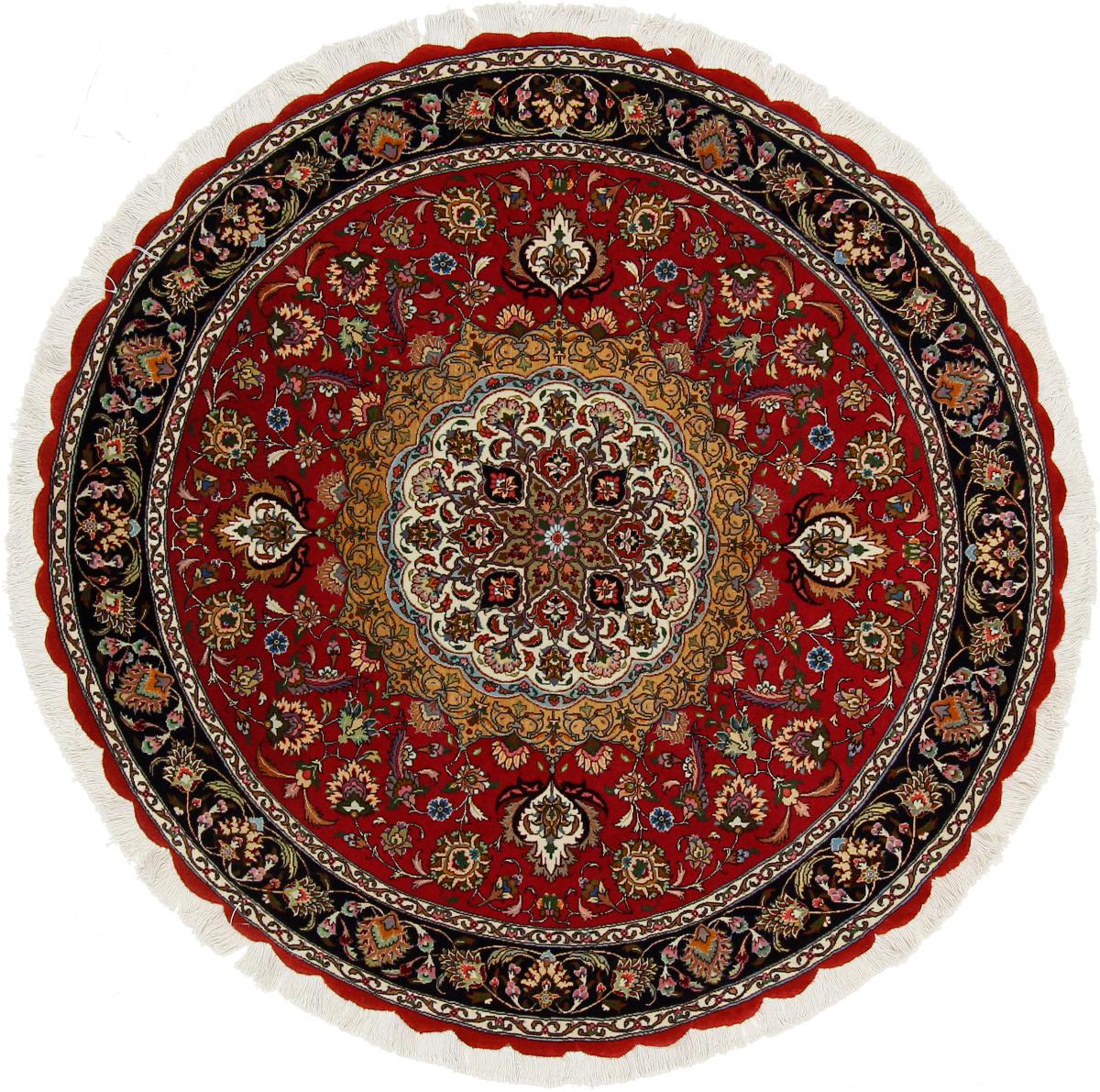 Tapete persa Tabriz 50Raj 151x151 151x151, Tapete persa Atado à mão