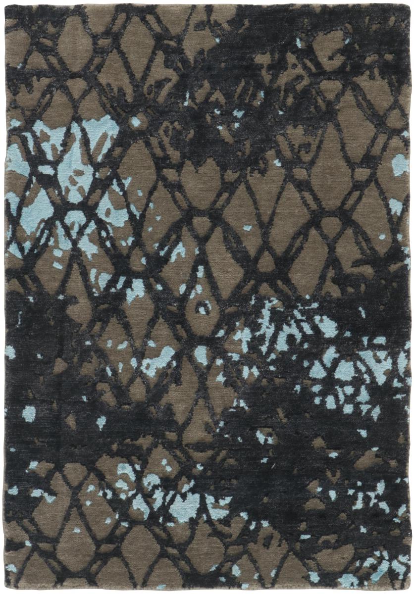 Indo rug Mila Feel 2'11"x2'0" 2'11"x2'0", Persian Rug Knotted by hand