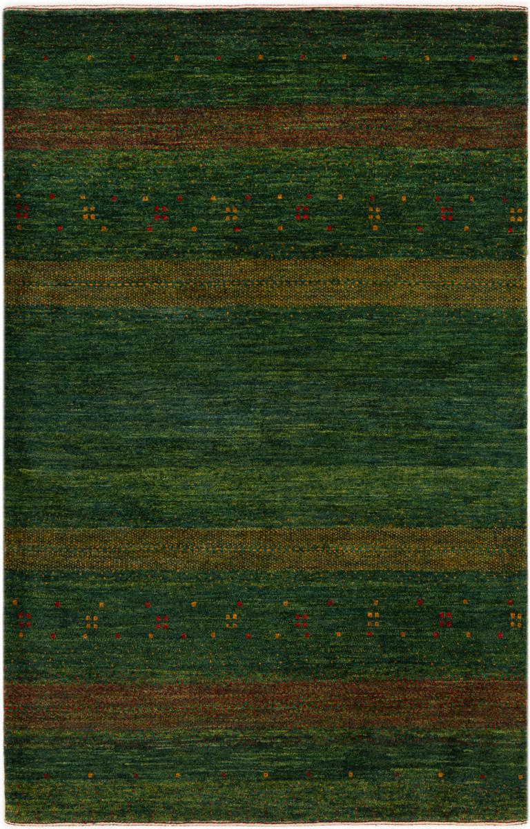 Persian Rug Persian Gabbeh Loribaft Atash 5'0"x3'4" 5'0"x3'4", Persian Rug Knotted by hand