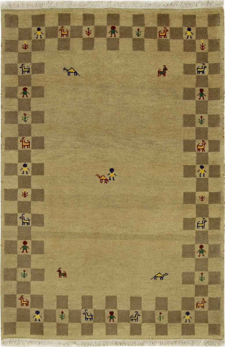 Alfombra india Gabbeh 200x139 200x139, Alfombra persa Anudado a mano