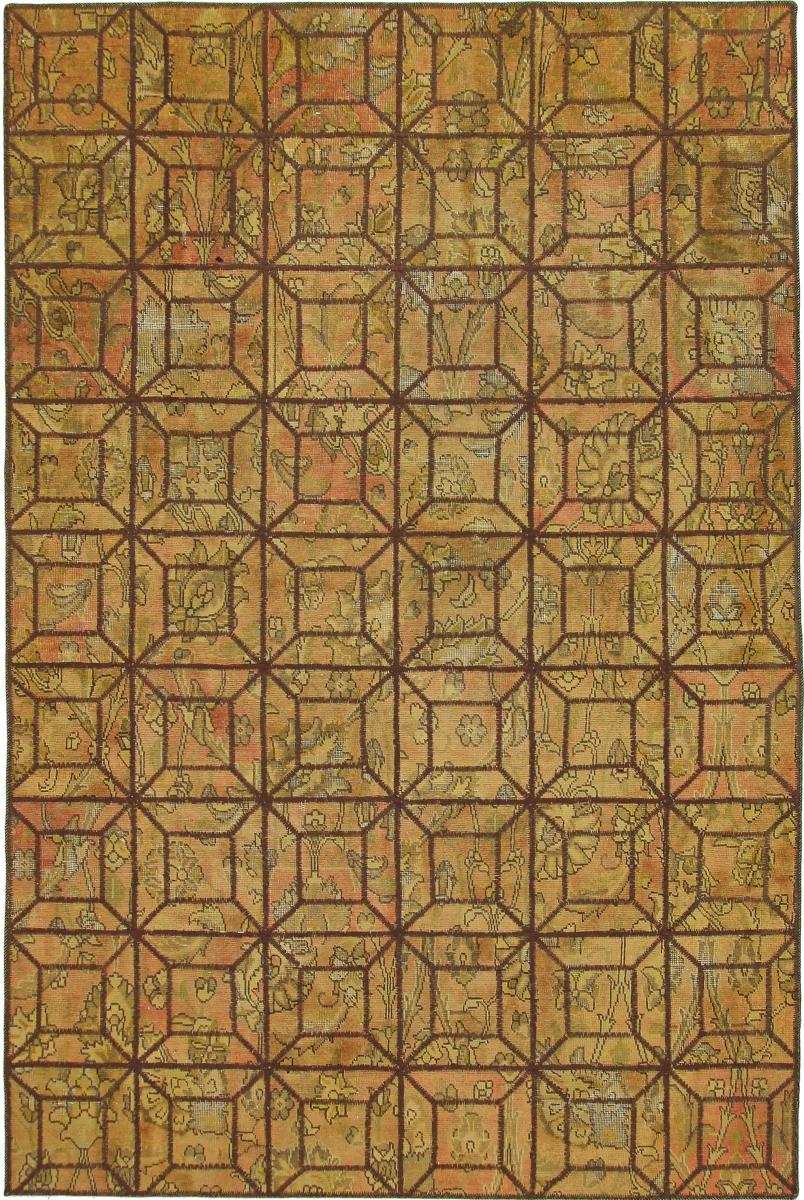 Tapete persa Patchwork 274x184 274x184, Tapete persa Atado à mão