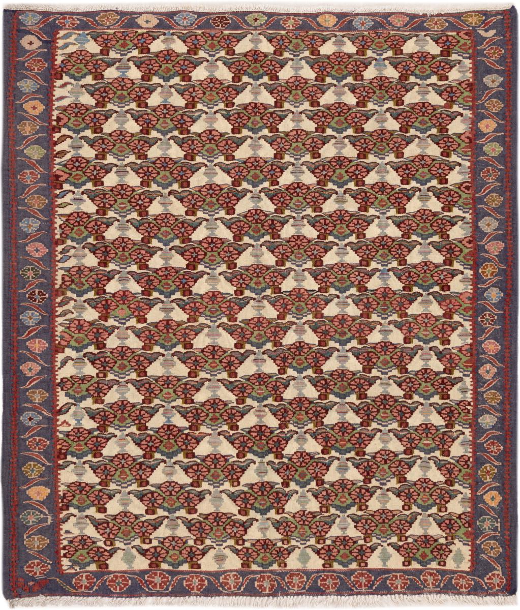 Perzisch tapijt Kilim Senneh 142x129 142x129, Perzisch tapijt Handgeknoopte