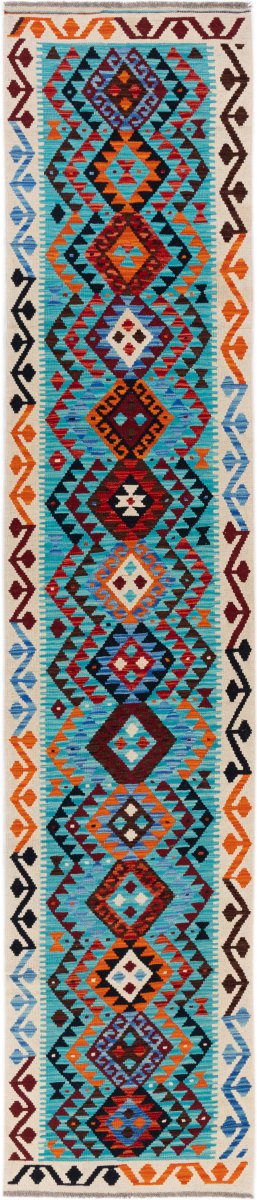 Afghaans tapijt Kilim Afghan 401x81 401x81, Perzisch tapijt Handgeweven