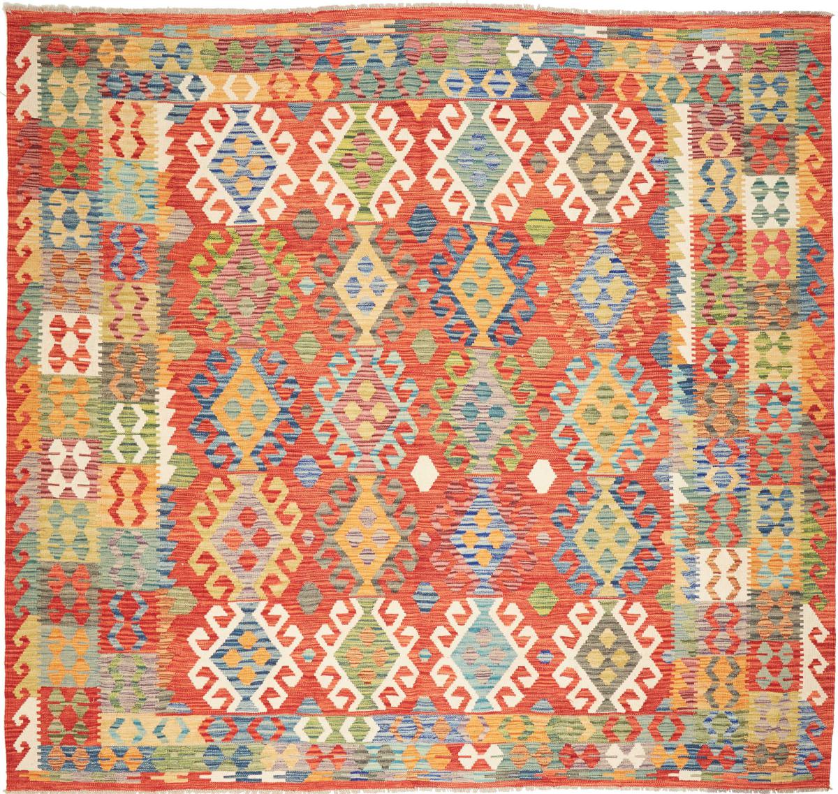 Tapete afegão Kilim Afegão 244x261 244x261, Tapete persa Tecido à mão