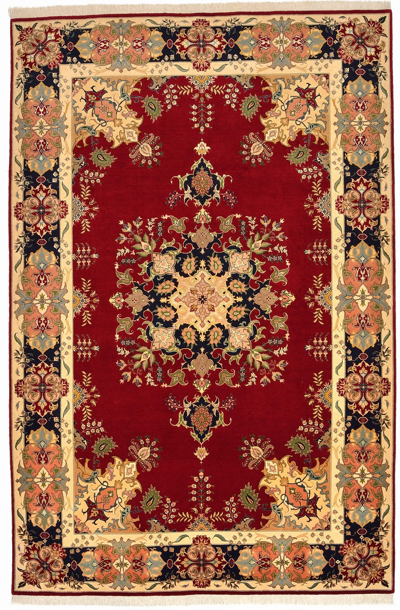 Tapete persa Tabriz 60Raj Fio de Seda 300x197 300x197, Tapete persa Atado à mão