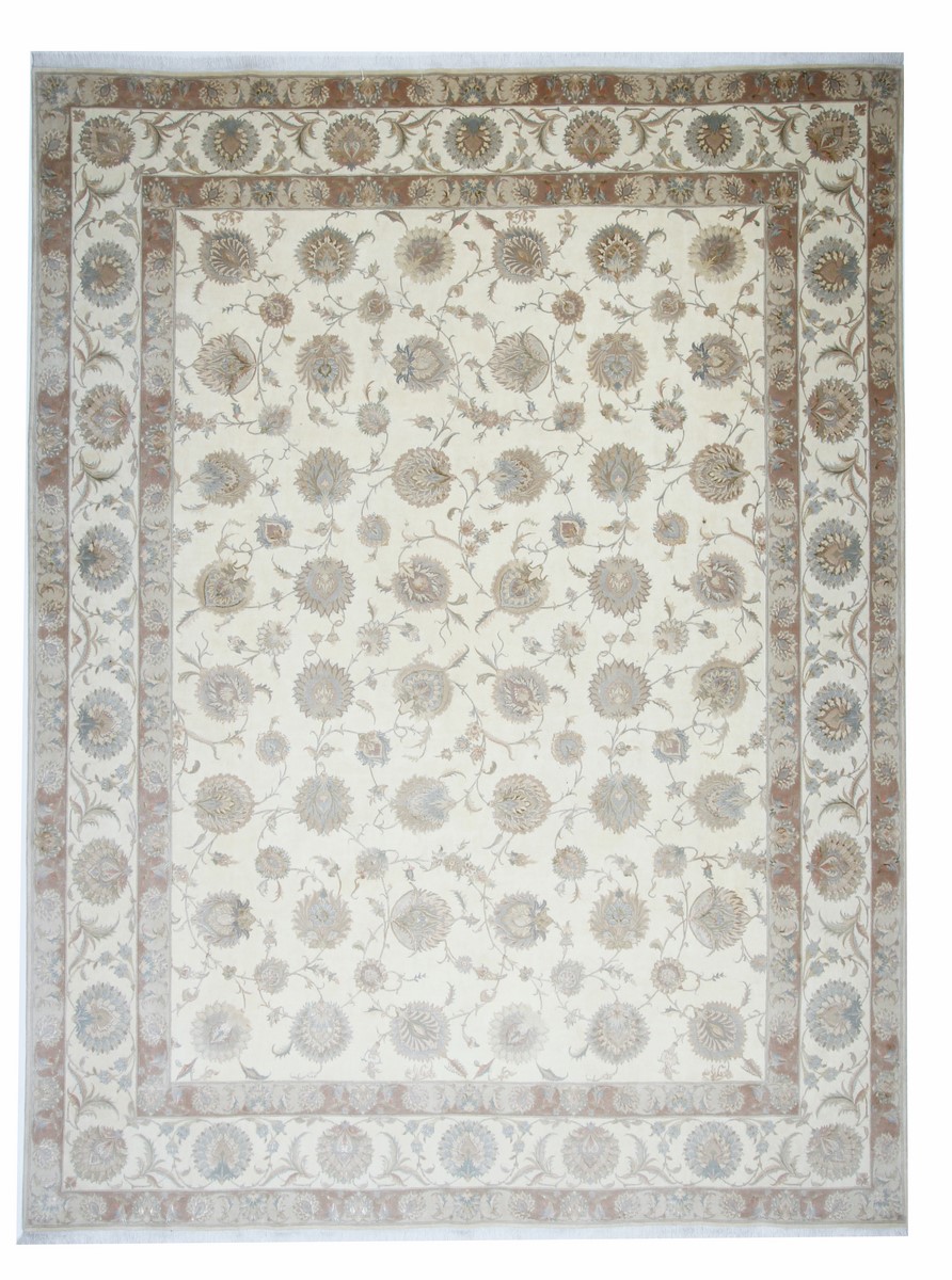 Tapis persan Tabriz 50Raj 409x305 409x305, Tapis persan Noué à la main