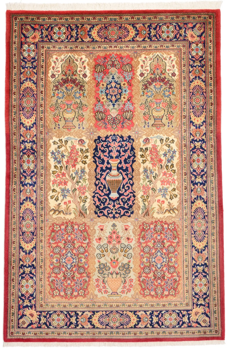 Persian Rug Qum Kork 203x135 203x135, Persian Rug Knotted by hand