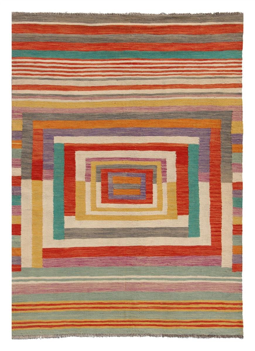 Alfombra afgana Kilim Afghan Edition 205x146 205x146, Alfombra persa Tejido a mano