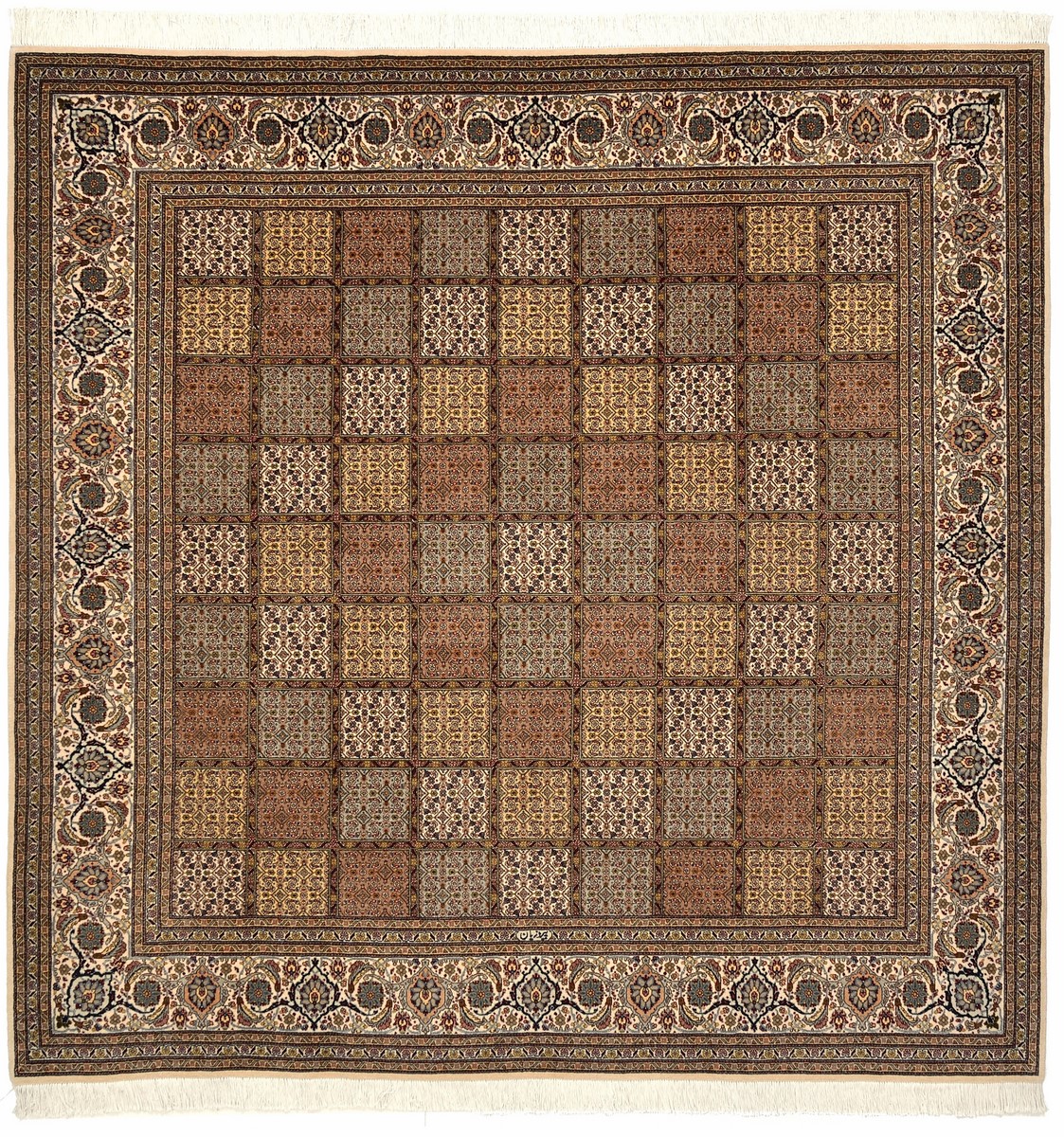 Perzisch tapijt Tabriz Mahi 200x205 200x205, Perzisch tapijt Handgeknoopte