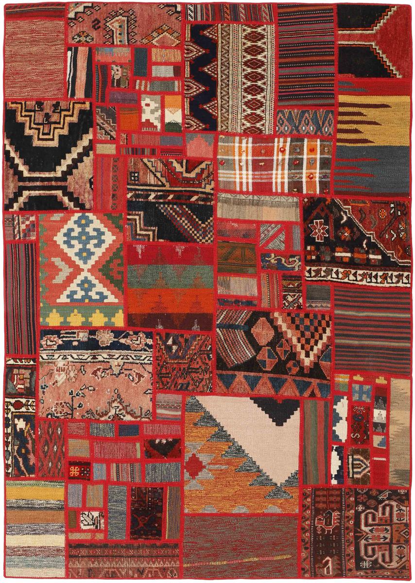 Perzsa szőnyeg Kilim Patchwork 199x139 199x139, Perzsa szőnyeg szőttesek