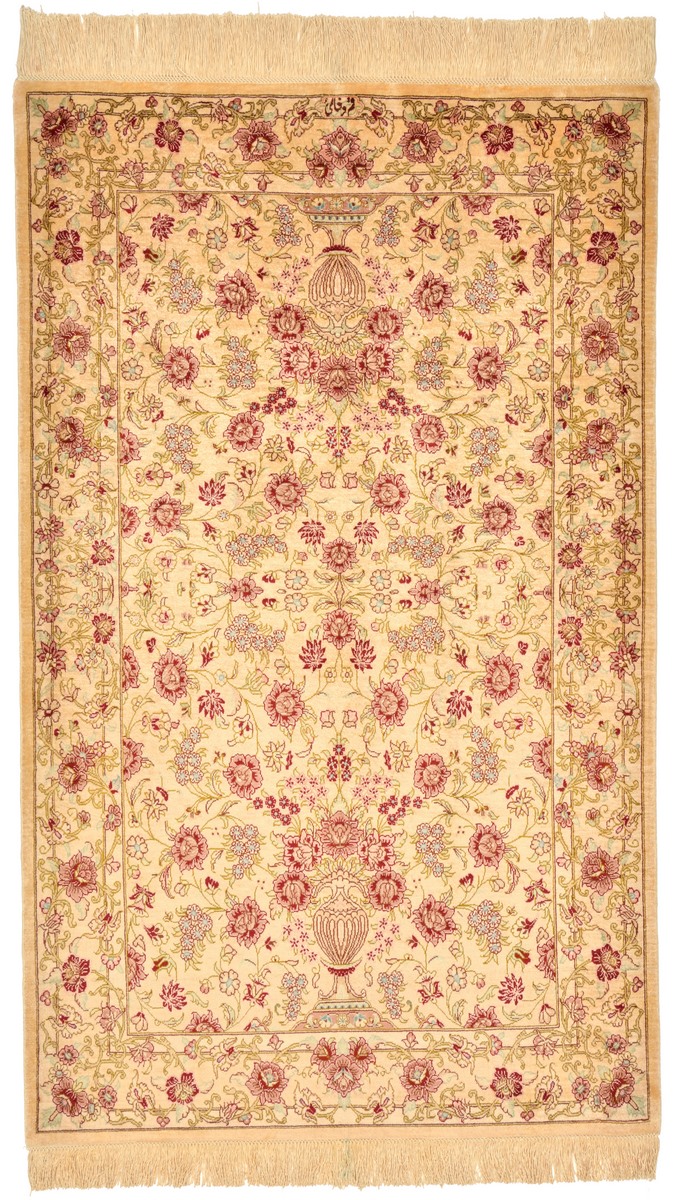Persisk matta Qum silk  127x78 127x78, Persisk matta Handknuten