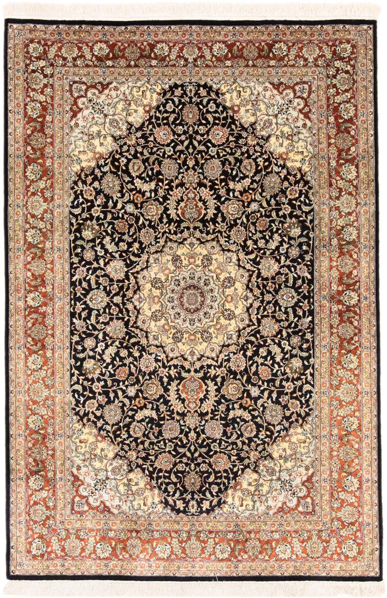 Tapete persa Ghom Seda 186x124 186x124, Tapete persa Atado à mão