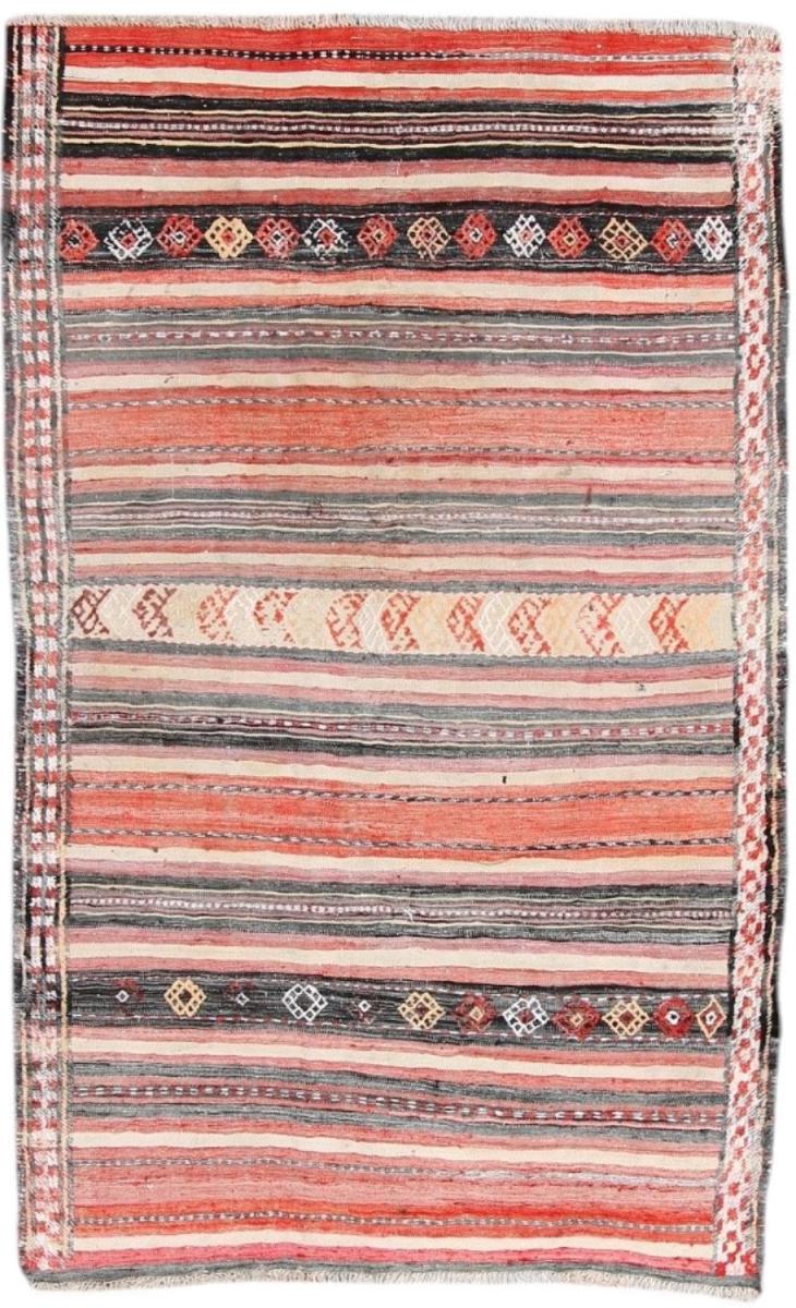 Persisk tæppe Kelim Fars Antikke 214x129 214x129, Persisk tæppe Håndvævet