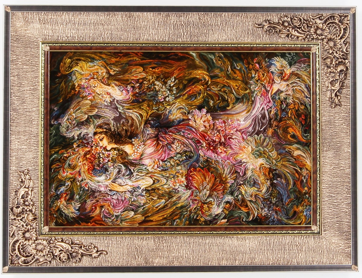 Persisk teppe Tabriz Bild 50Raj Silkerenning 88x59 88x59, Persisk teppe Knyttet for hånd