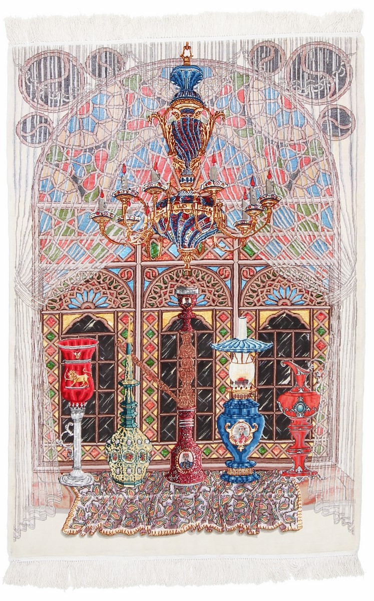 Tappeto persiano Tabriz Bild 60Raj Ordito in Seta 144x100 144x100, Tappeto persiano Annodato a mano