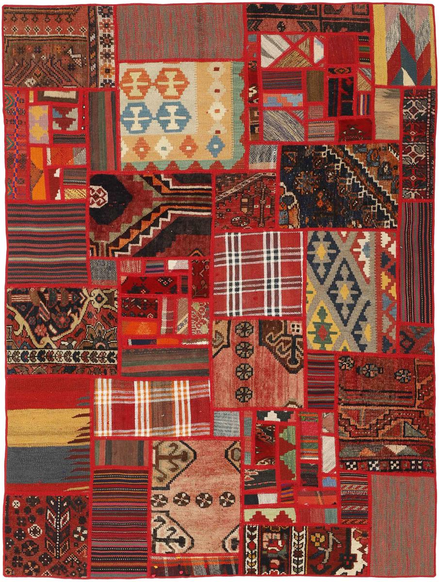 Tapete persa Kilim Patchwork 201x141 201x141, Tapete persa Tecido à mão