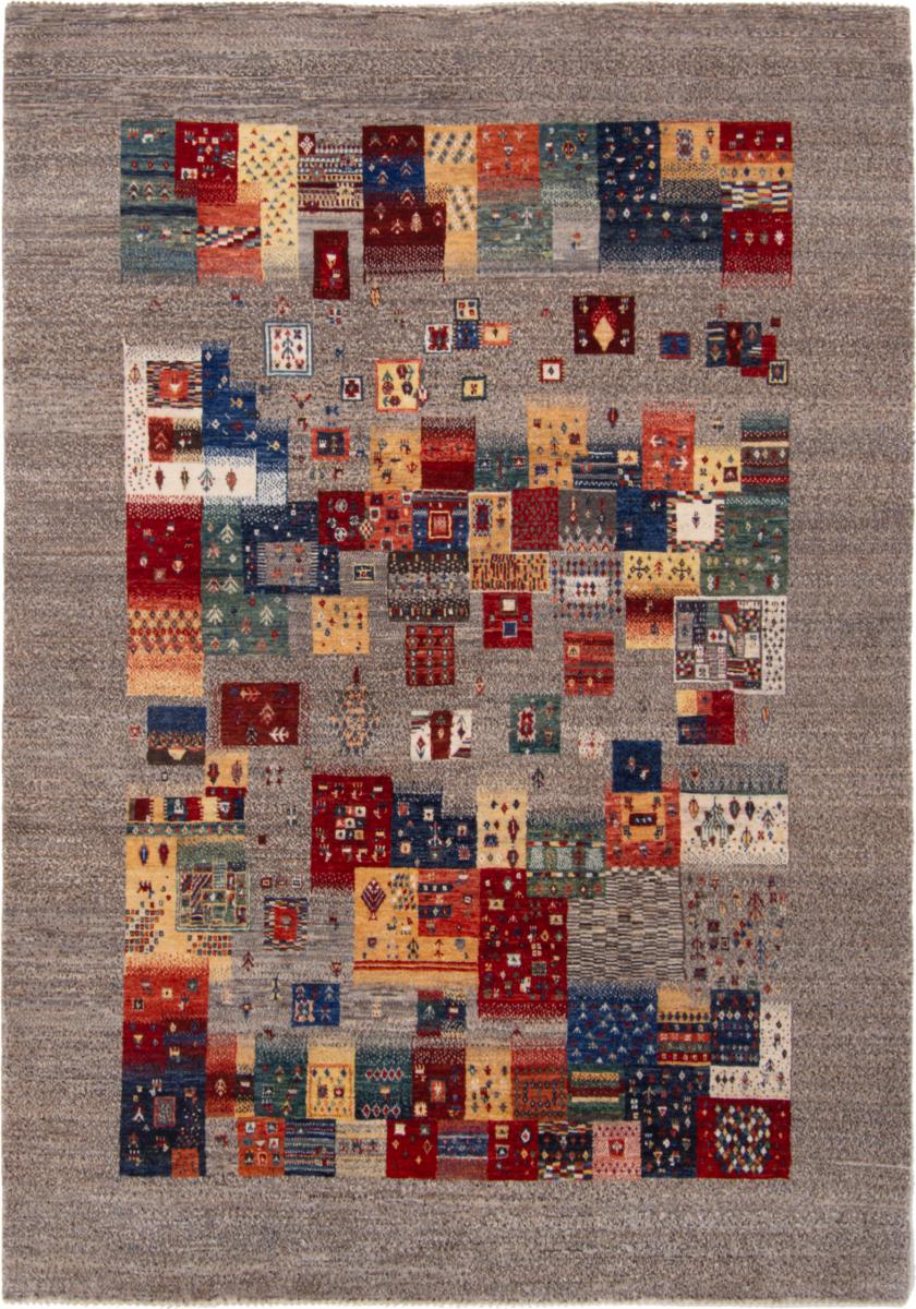 Tapis persan Persan Gabbeh Loribaft Nowbaft 249x176 249x176, Tapis persan Noué à la main