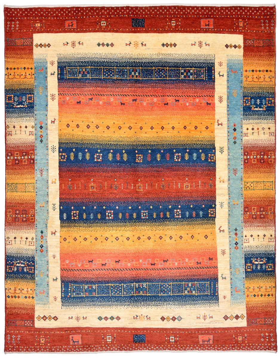 Perserteppich Perser Gabbeh Loribaft 202x154 202x154, Perserteppich Handgeknüpft