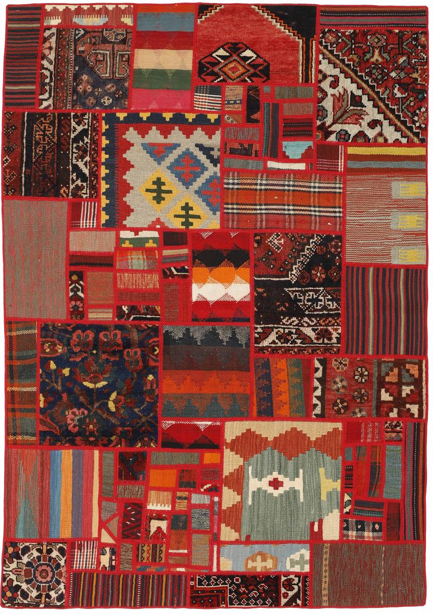 Tapete persa Kilim Patchwork 201x139 201x139, Tapete persa Tecido à mão