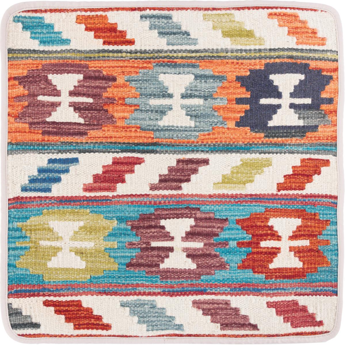 Afghanischer Teppich Kelim Afghan Kissenbezug 50x50 50x50, Perserteppich Handgeknüpft
