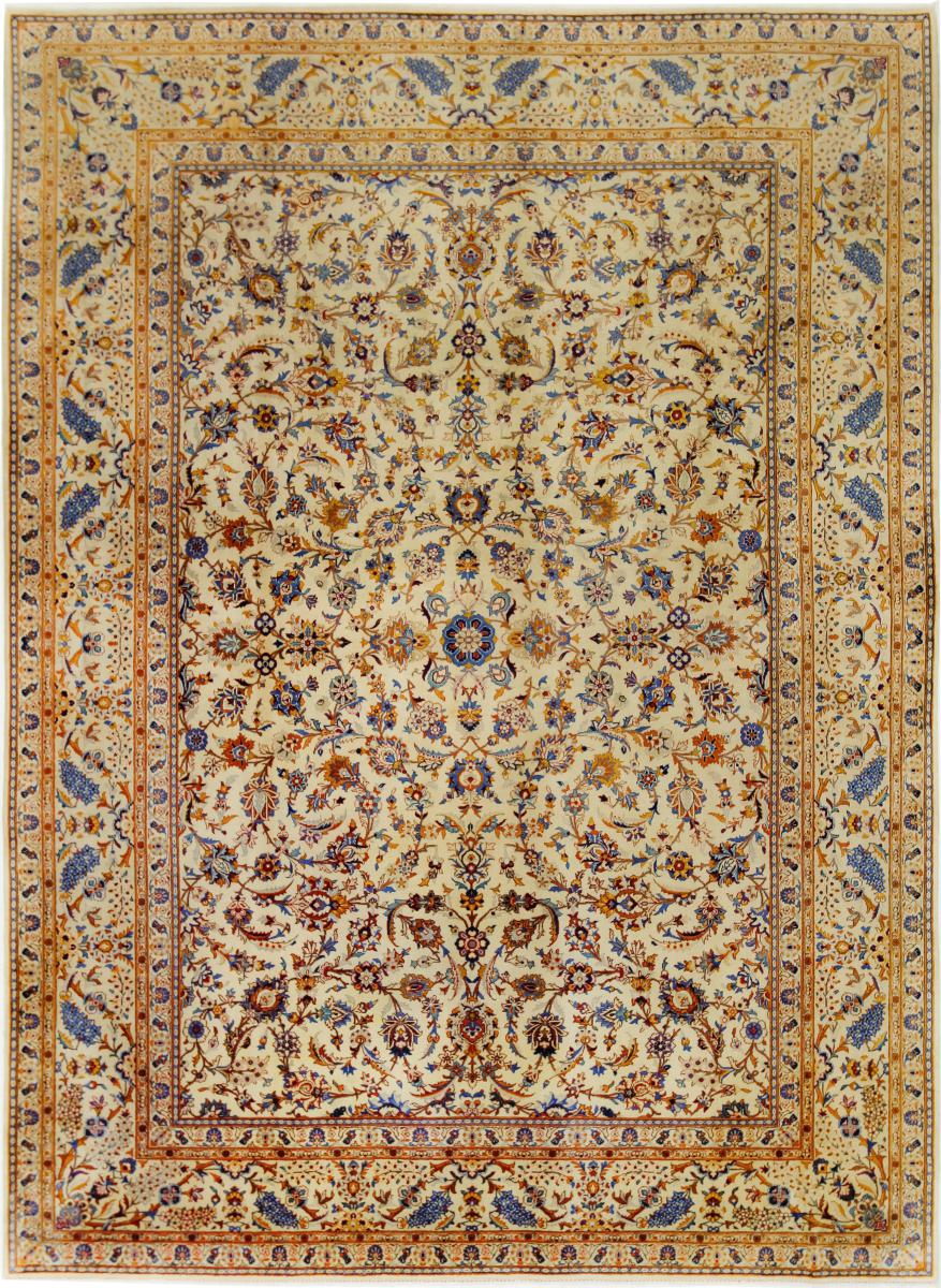 Persian Rug Keshan 12'4"x9'3" 12'4"x9'3", Persian Rug Knotted by hand