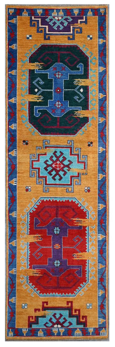 Afghan rug Kazak 297x79 297x79, Persian Rug Knotted by hand