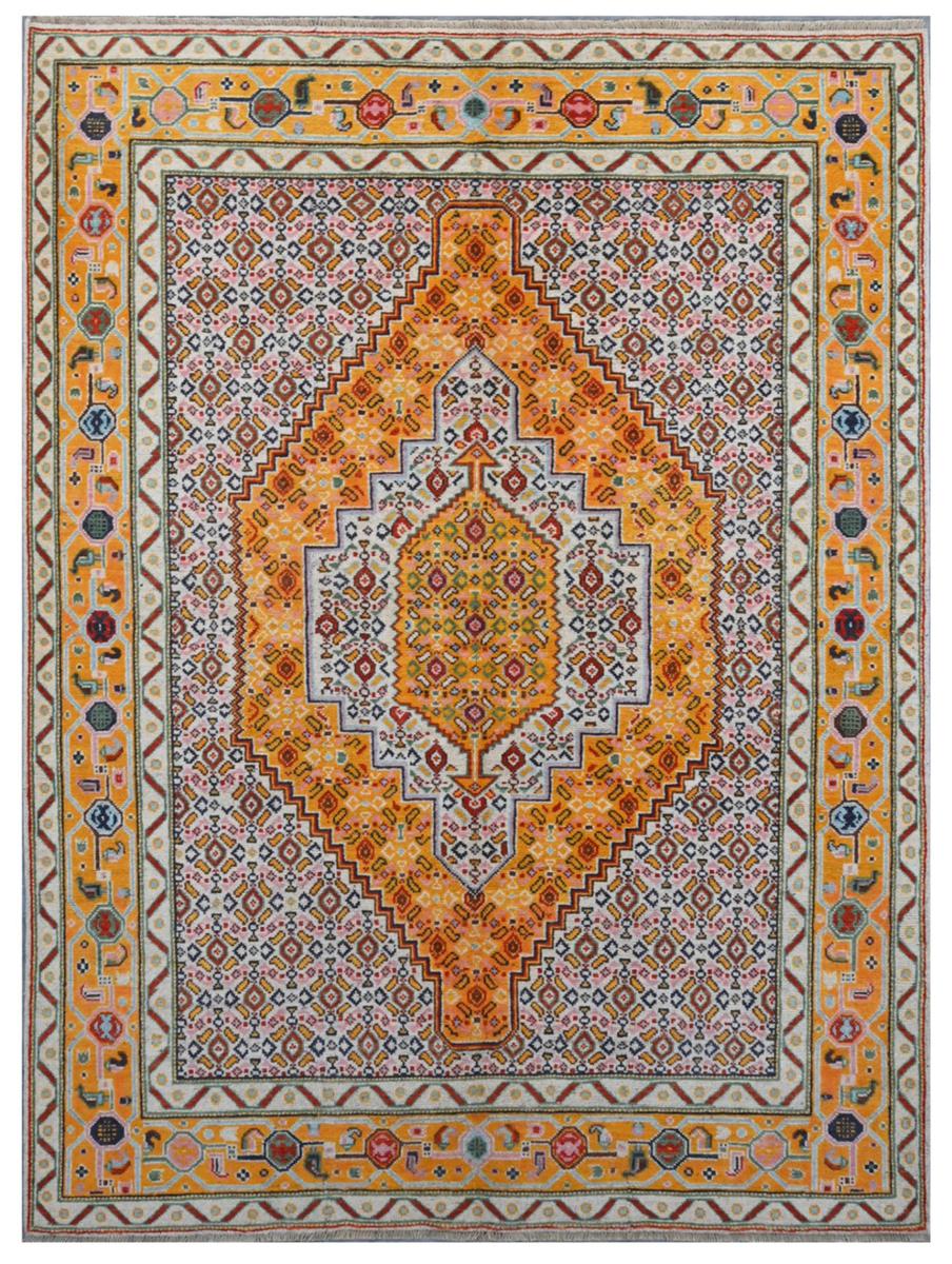 Afghan rug Kazak 6'8"x4'9" 6'8"x4'9", Persian Rug Knotted by hand