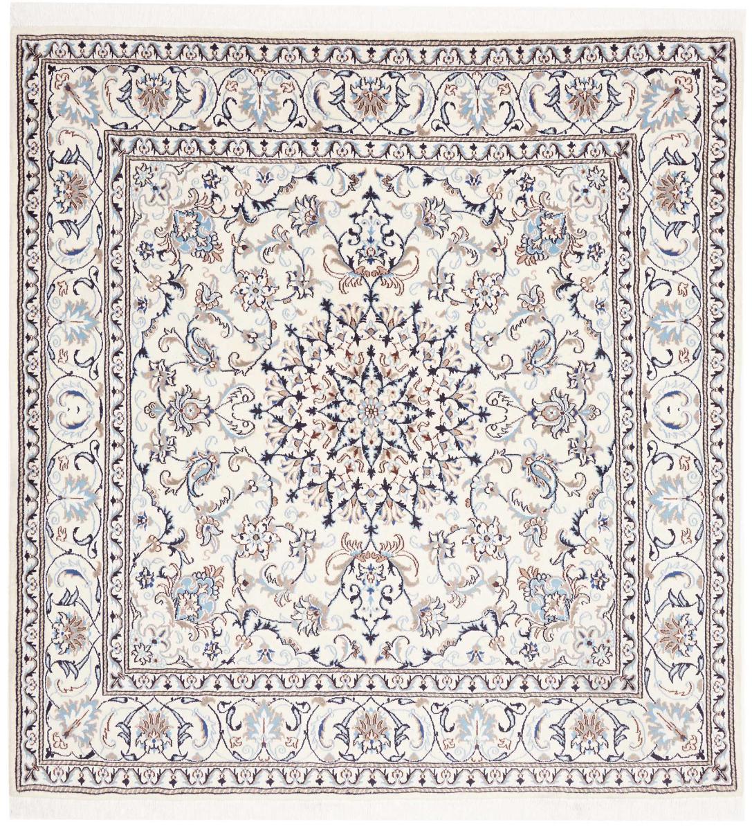 Tapis persan Naïn 206x196 206x196, Tapis persan Noué à la main